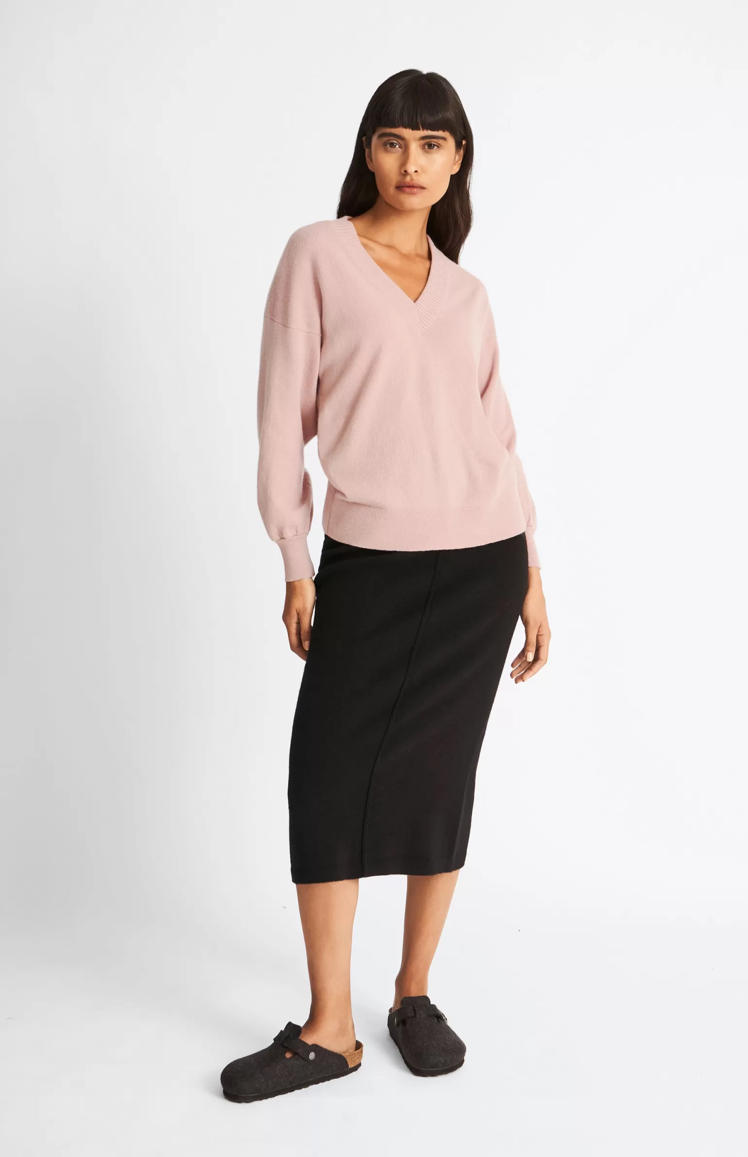 Women Pringle of Scotland Cashmere Blend Pencil Skirt In Black