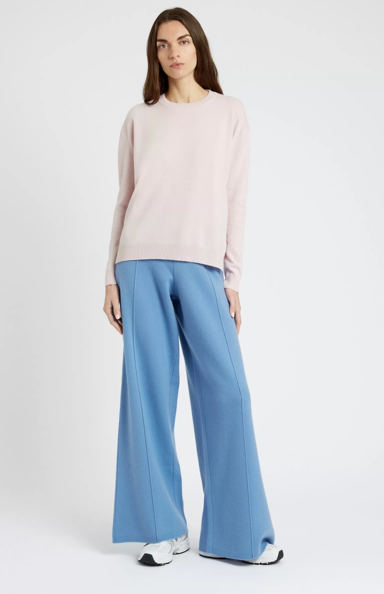 Women Pringle of Scotland Cashmere Blend Trousers In Cornflower