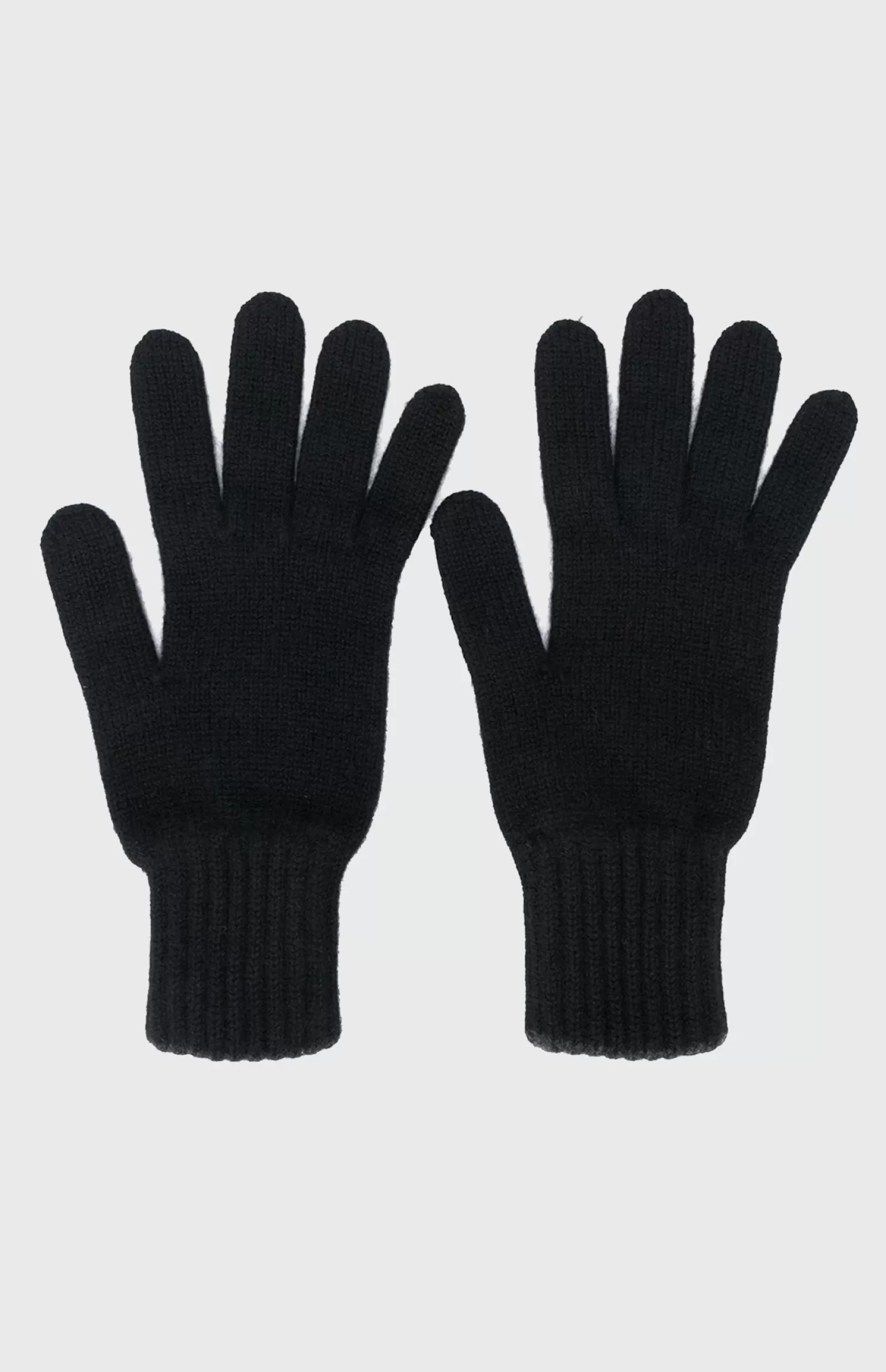 Pringle of Scotland Cashmere Contrast Cuff Gloves In Black