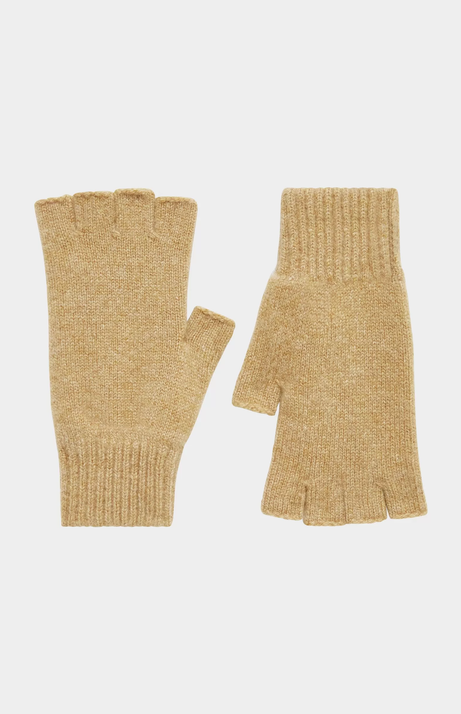 Women Pringle of Scotland Cashmere Fingerless Gloves In Sand