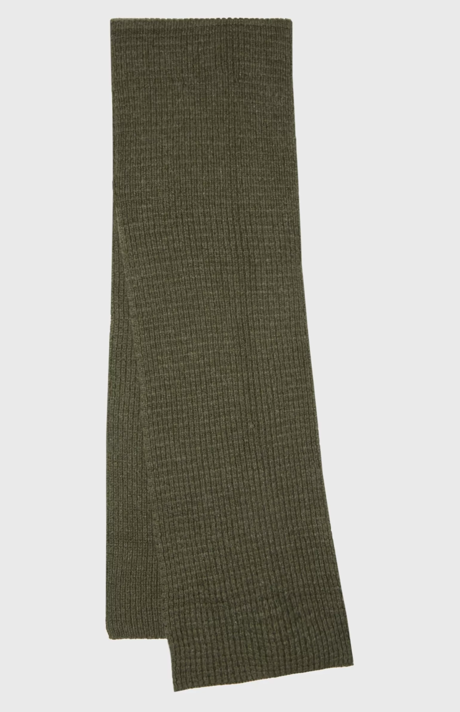 Women Pringle of Scotland Cashmere Scarf In A Waffle Stitch In Khaki