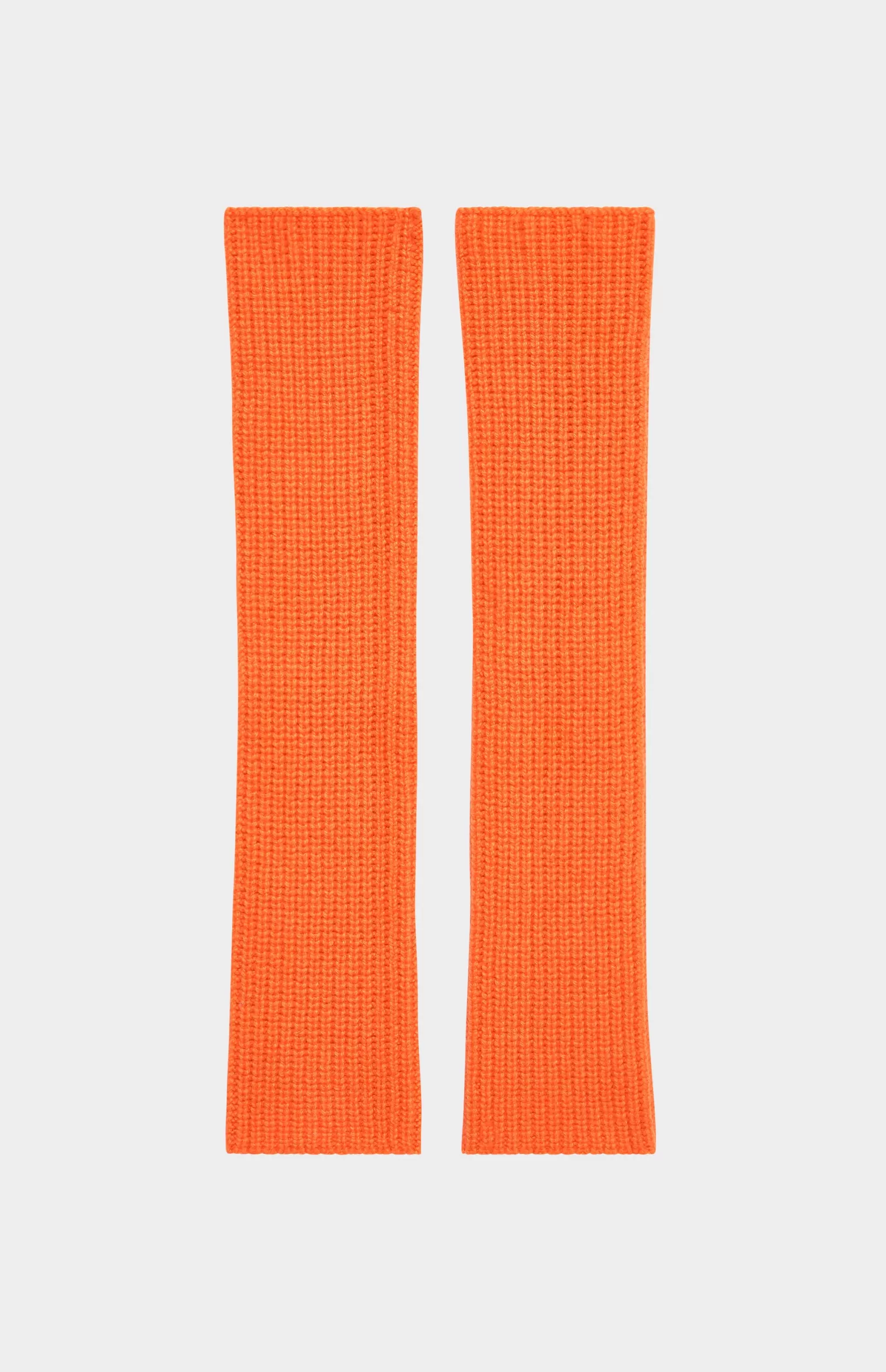 Women Pringle of Scotland Chunky Cashmere Leg Warmers In Aprocot Orange