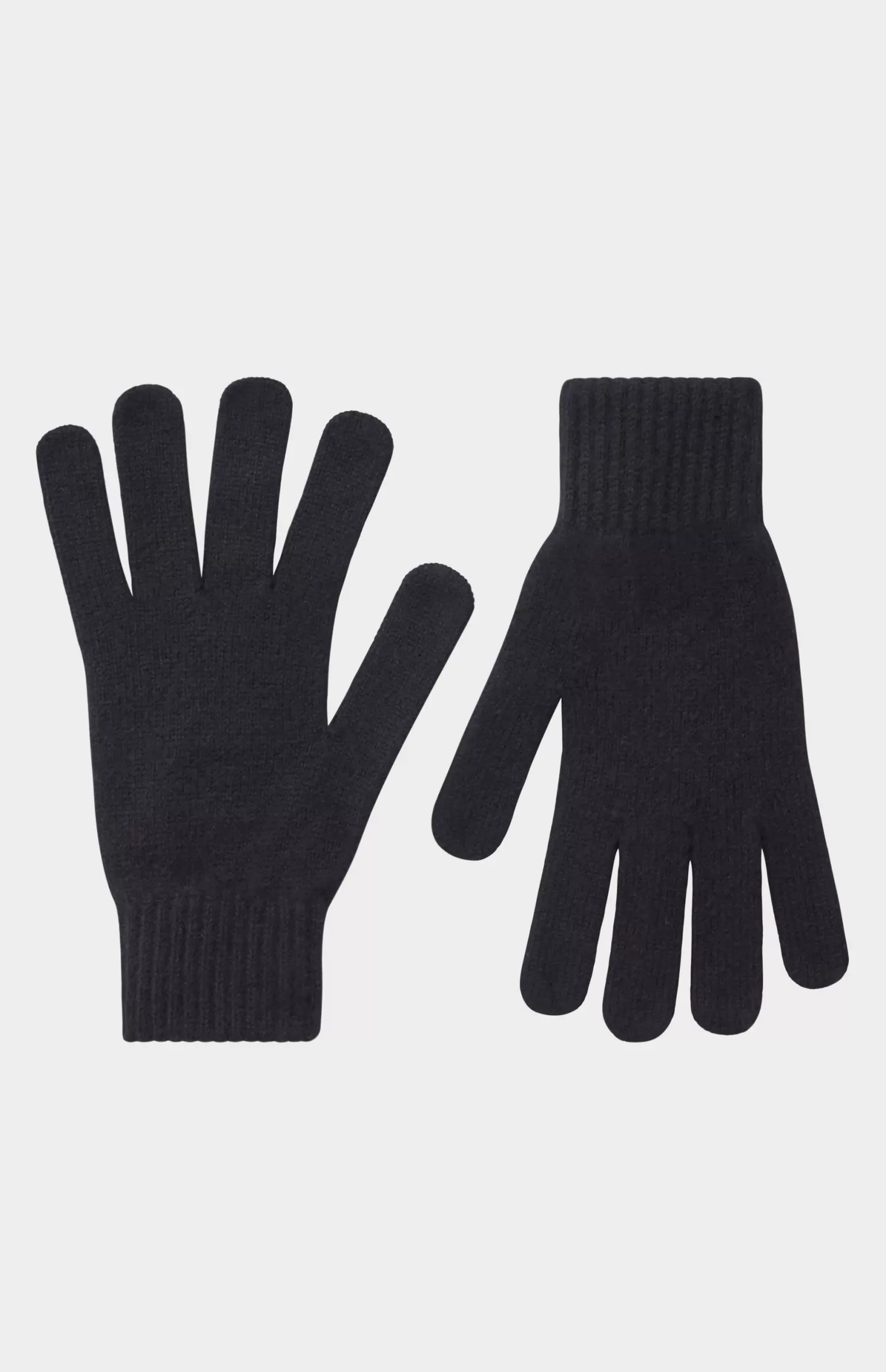 Women Pringle of Scotland Classic Cashmere Gloves In Black