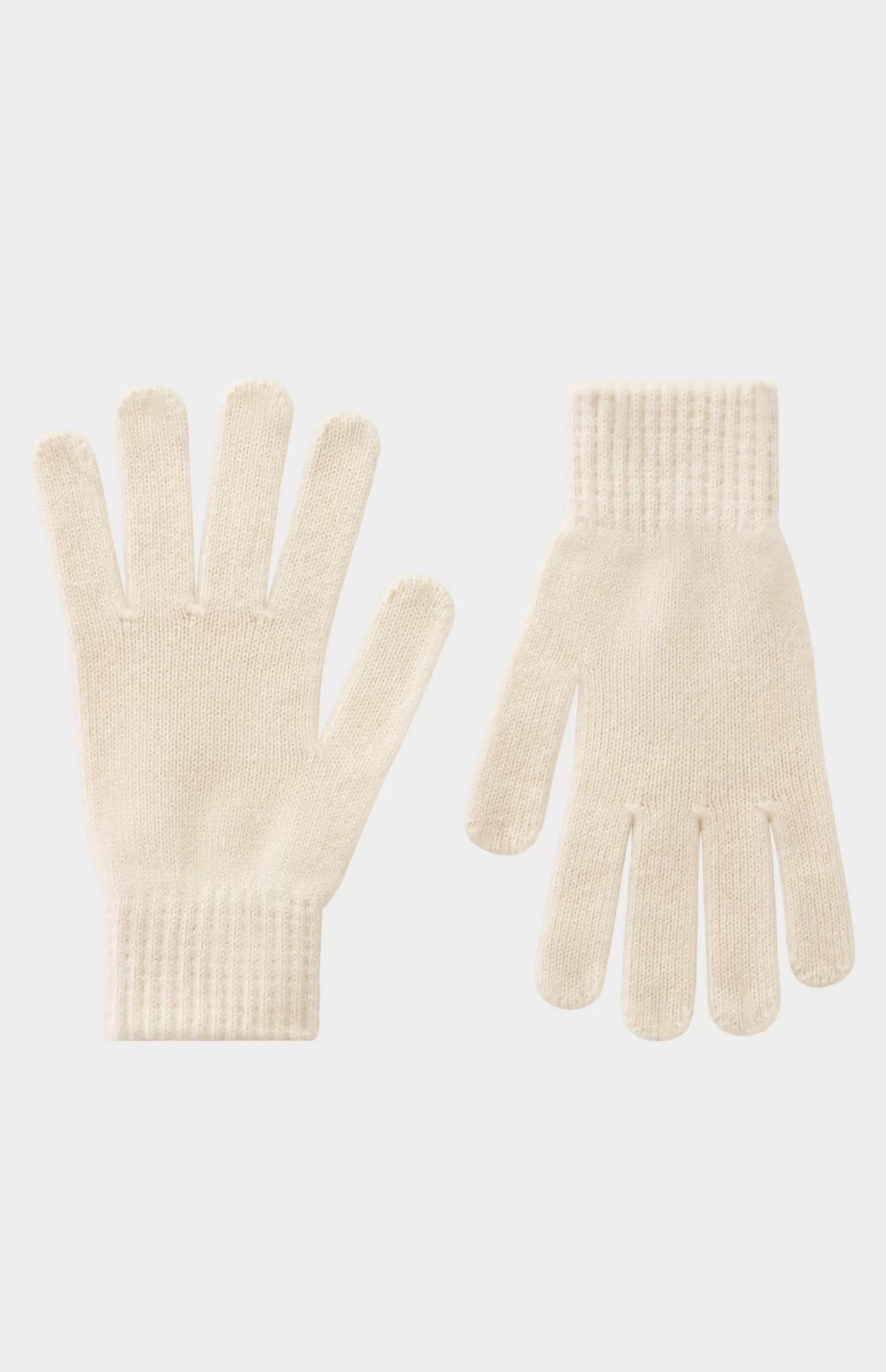 Women Pringle of Scotland Classic Cashmere Gloves In Cream