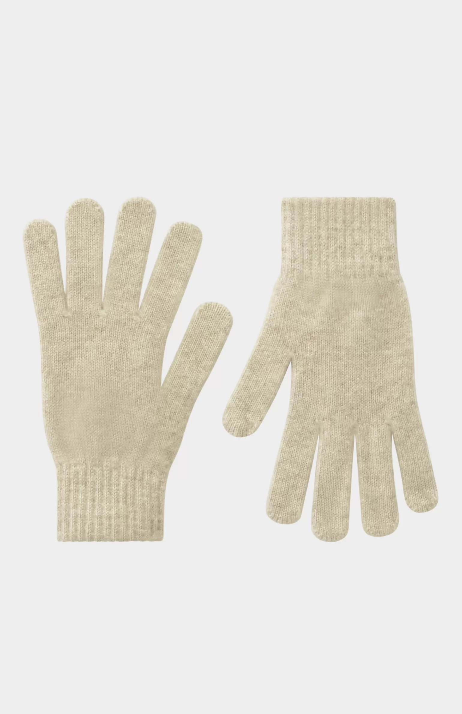 Women Pringle of Scotland Classic Cashmere Gloves In Oatmeal