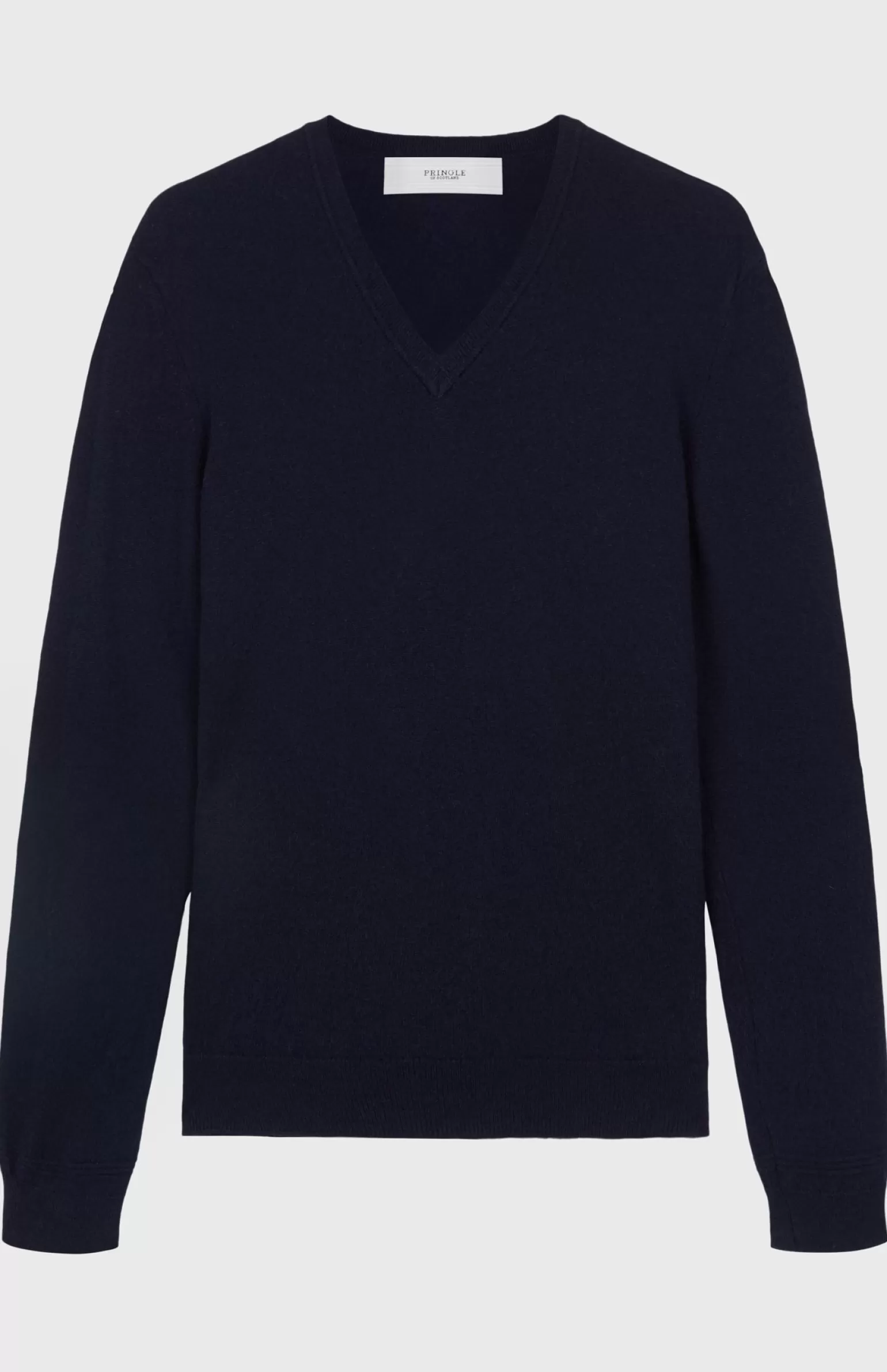 Pringle of Scotland Classic Cashmere V Neck Jumper In Ink