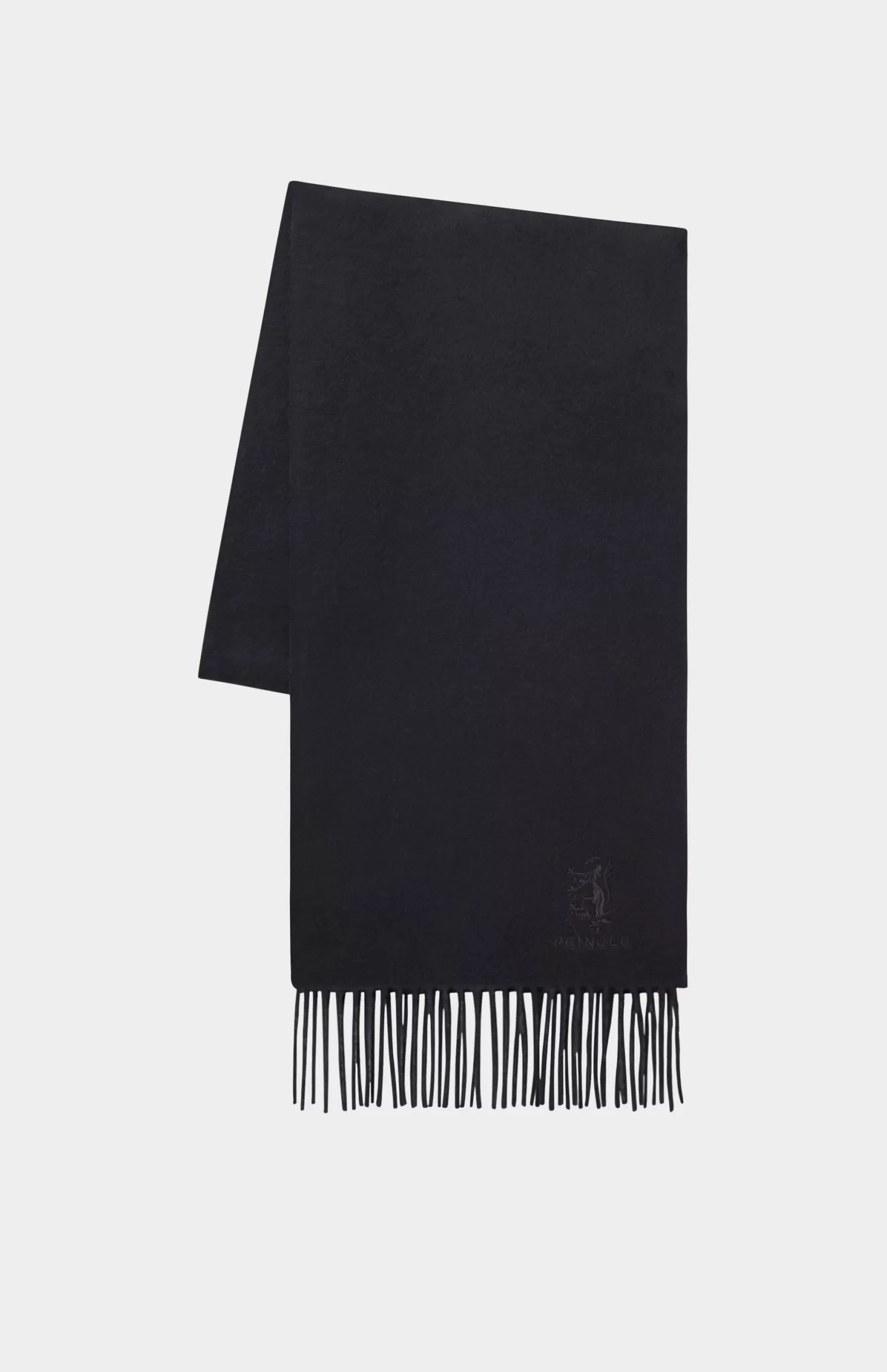 Women Pringle of Scotland Fringed Lambswool Scarf In Black