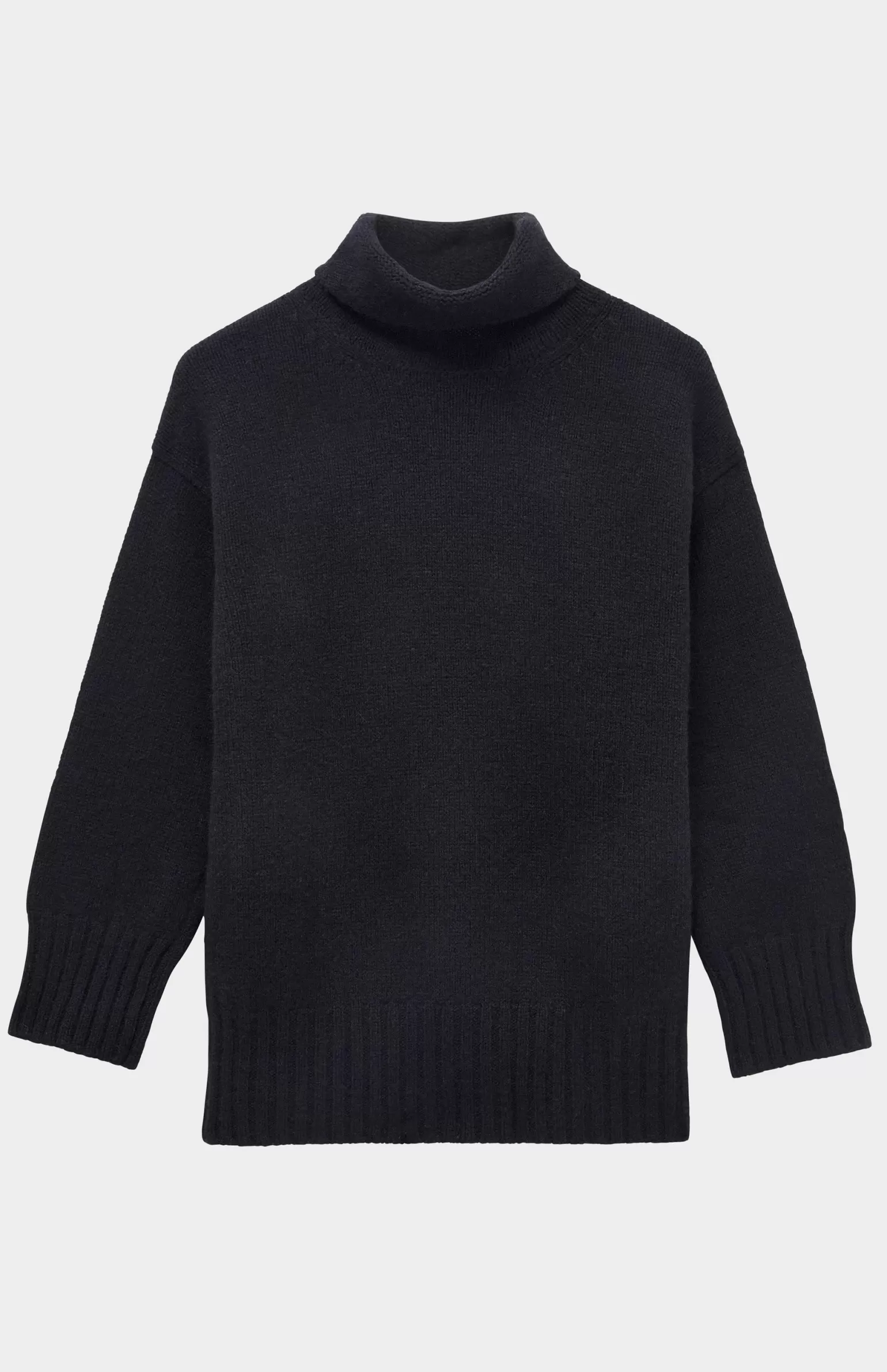 Women Pringle of Scotland High Neck Chunky Cashmere Jumper In Black