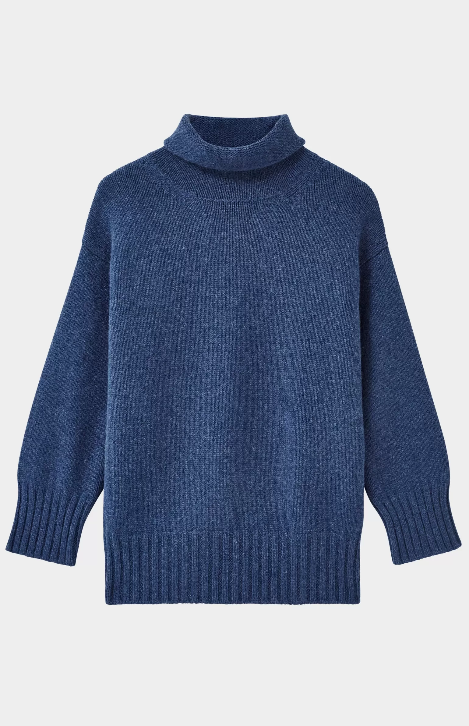 Women Pringle of Scotland High Neck Chunky Cashmere Jumper In Night Sky