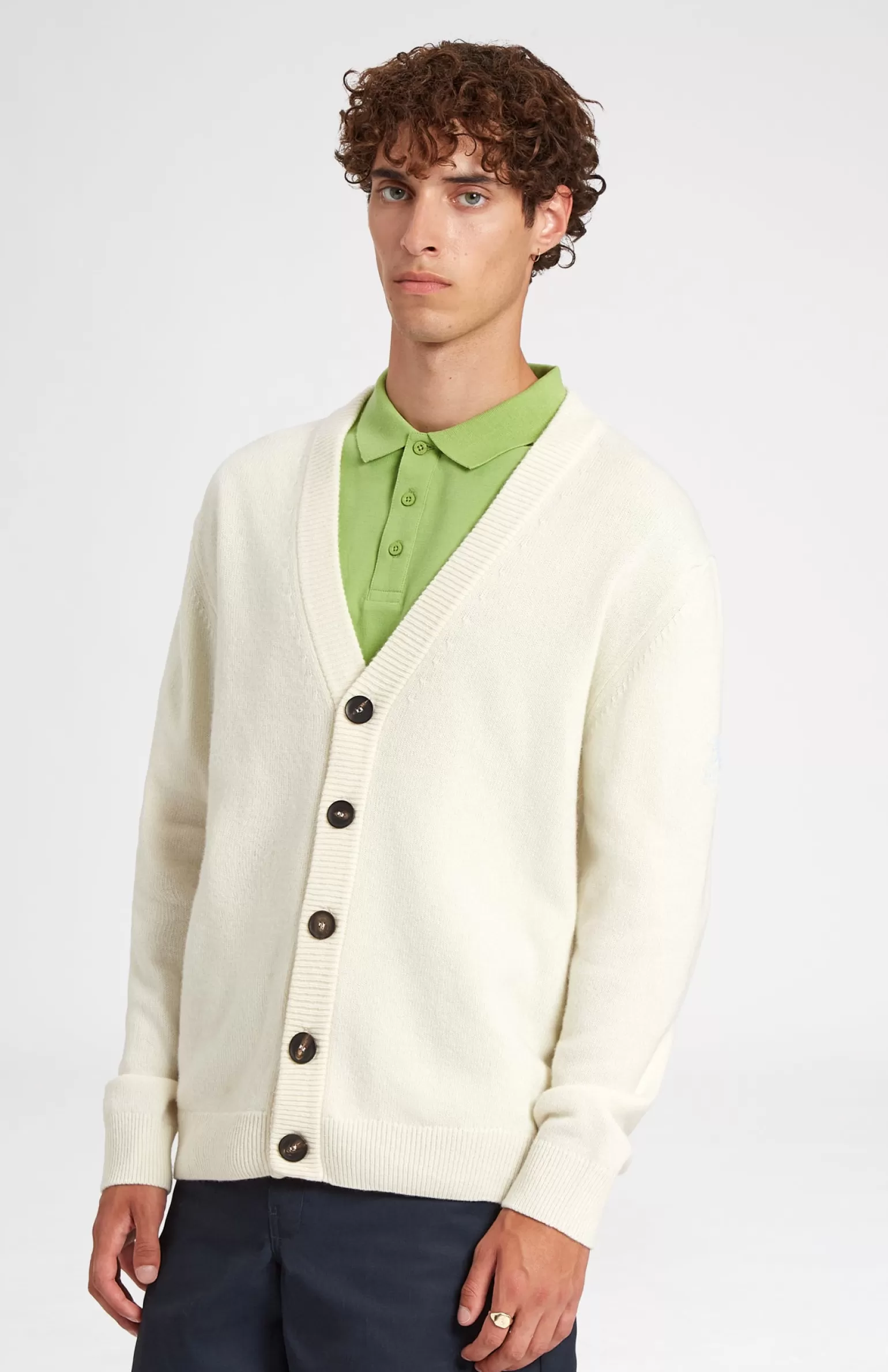 Pringle of Scotland Men's Archive Lambswool Blend Cardigan In Ivory