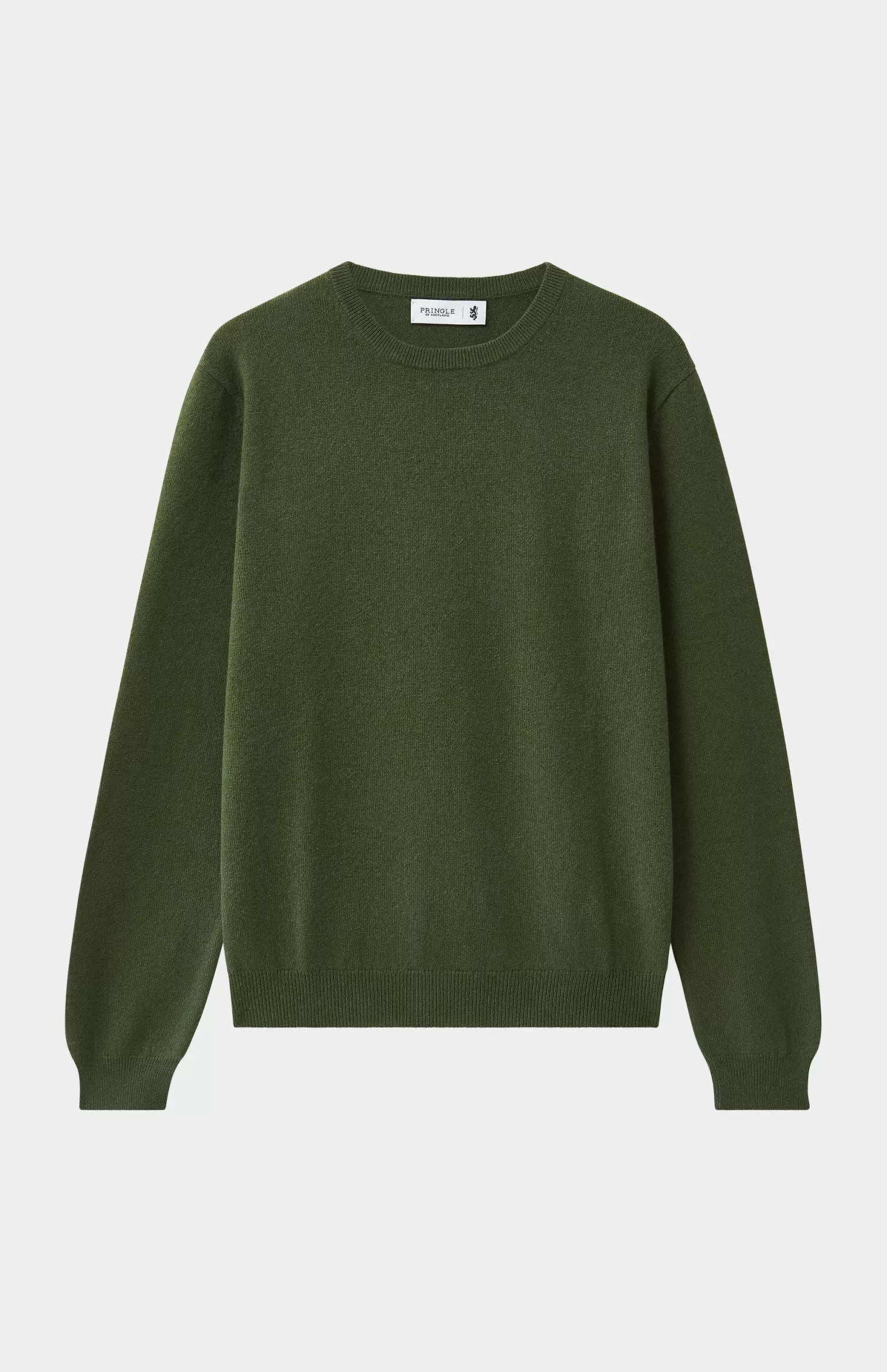 Pringle of Scotland Men's Classic Round Neck Cashmere Jumper In Evergreen