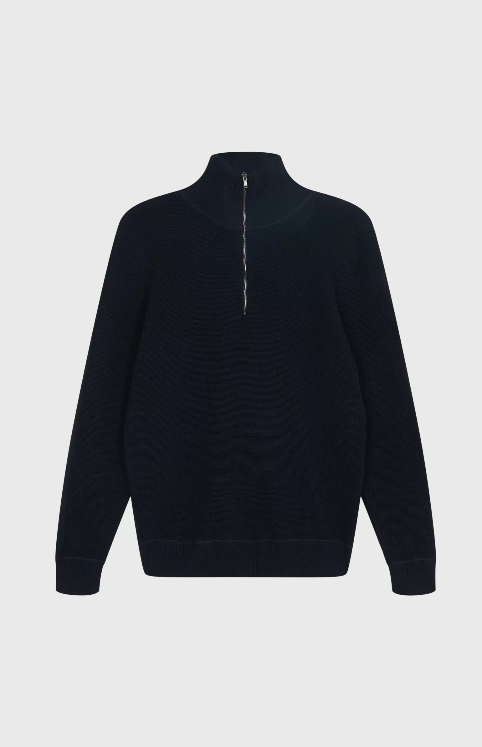 Pringle of Scotland Men's Half Zip Cotton Jumper In Navy