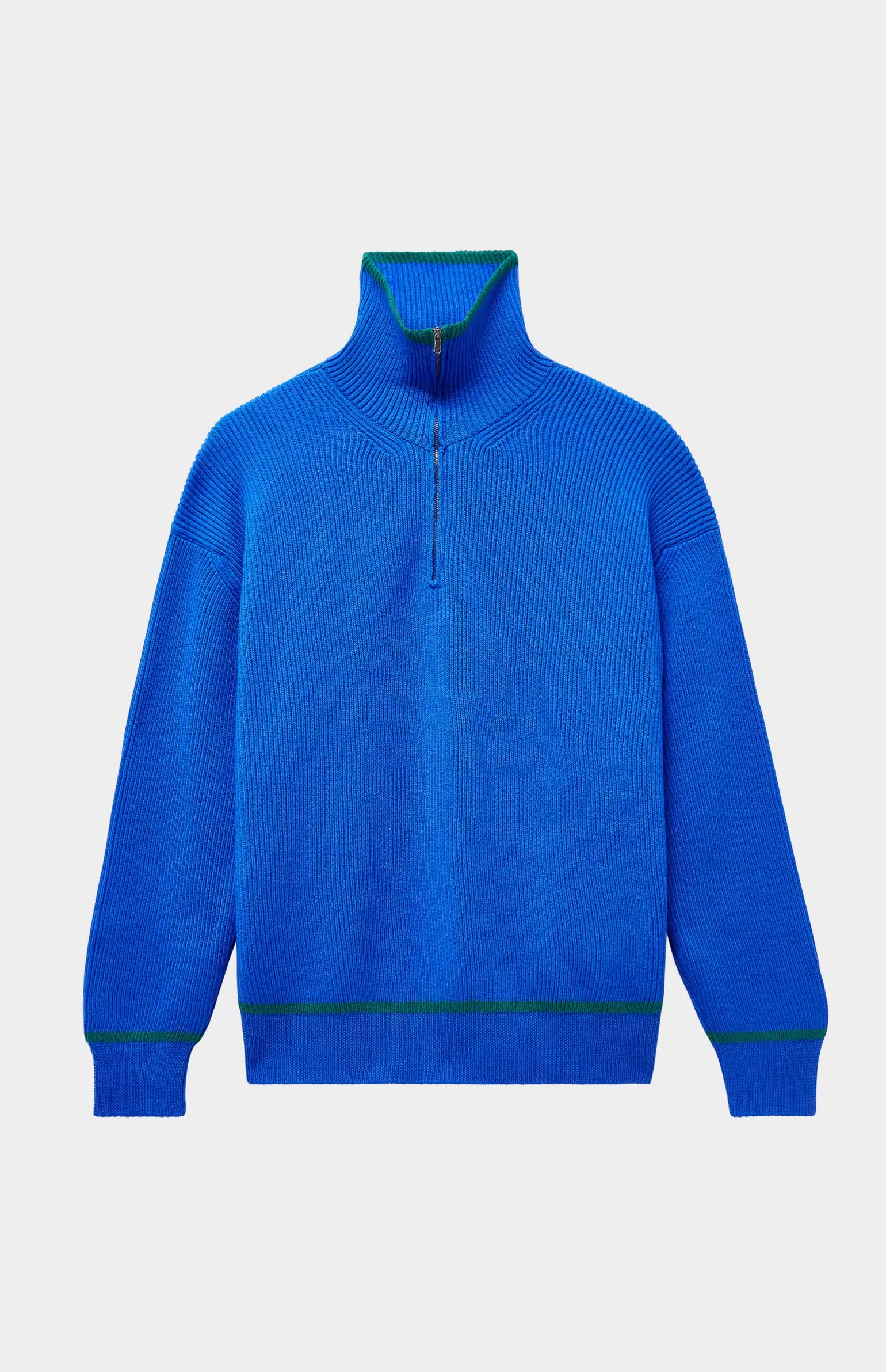 Pringle of Scotland Men's Merino Half Zip Sweater In Azure Blue