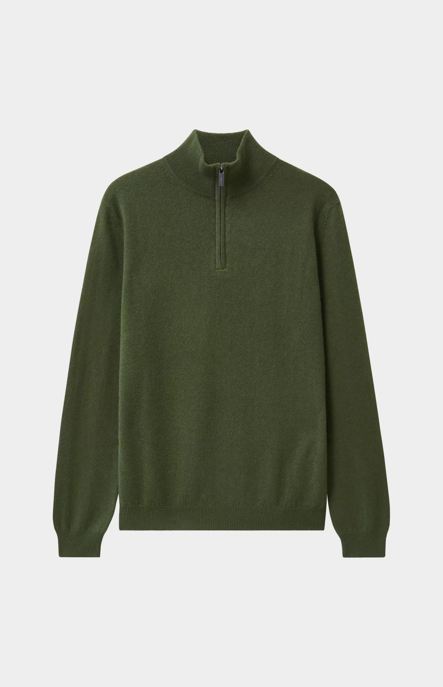 Pringle of Scotland Men's Qtr Zip Cashmere Classic Jumper In Evergreen