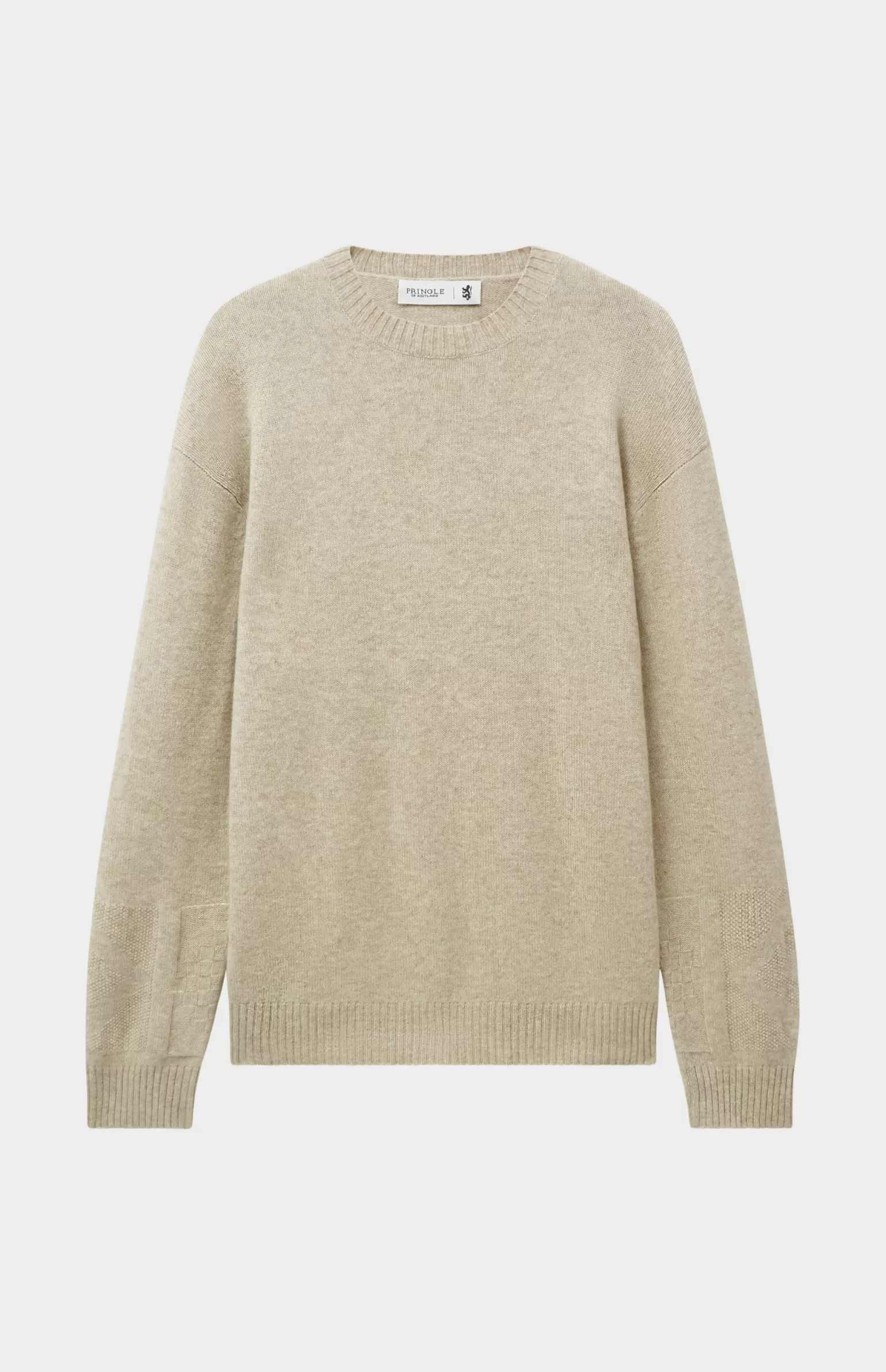 Pringle of Scotland Men's Round Neck Cashmere Jumper In Oatmeal