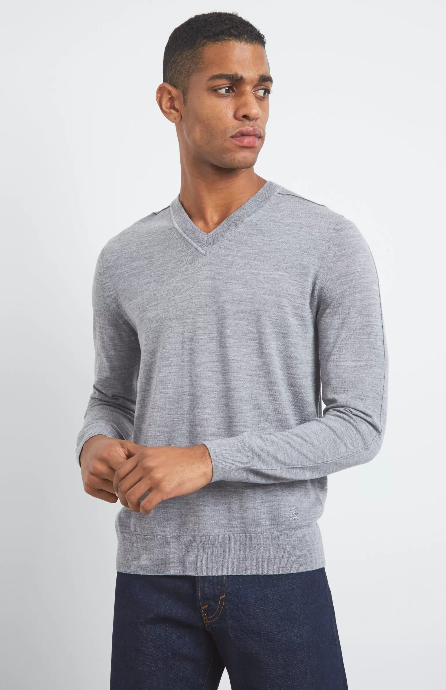 Pringle of Scotland Merino Jumper In Grey