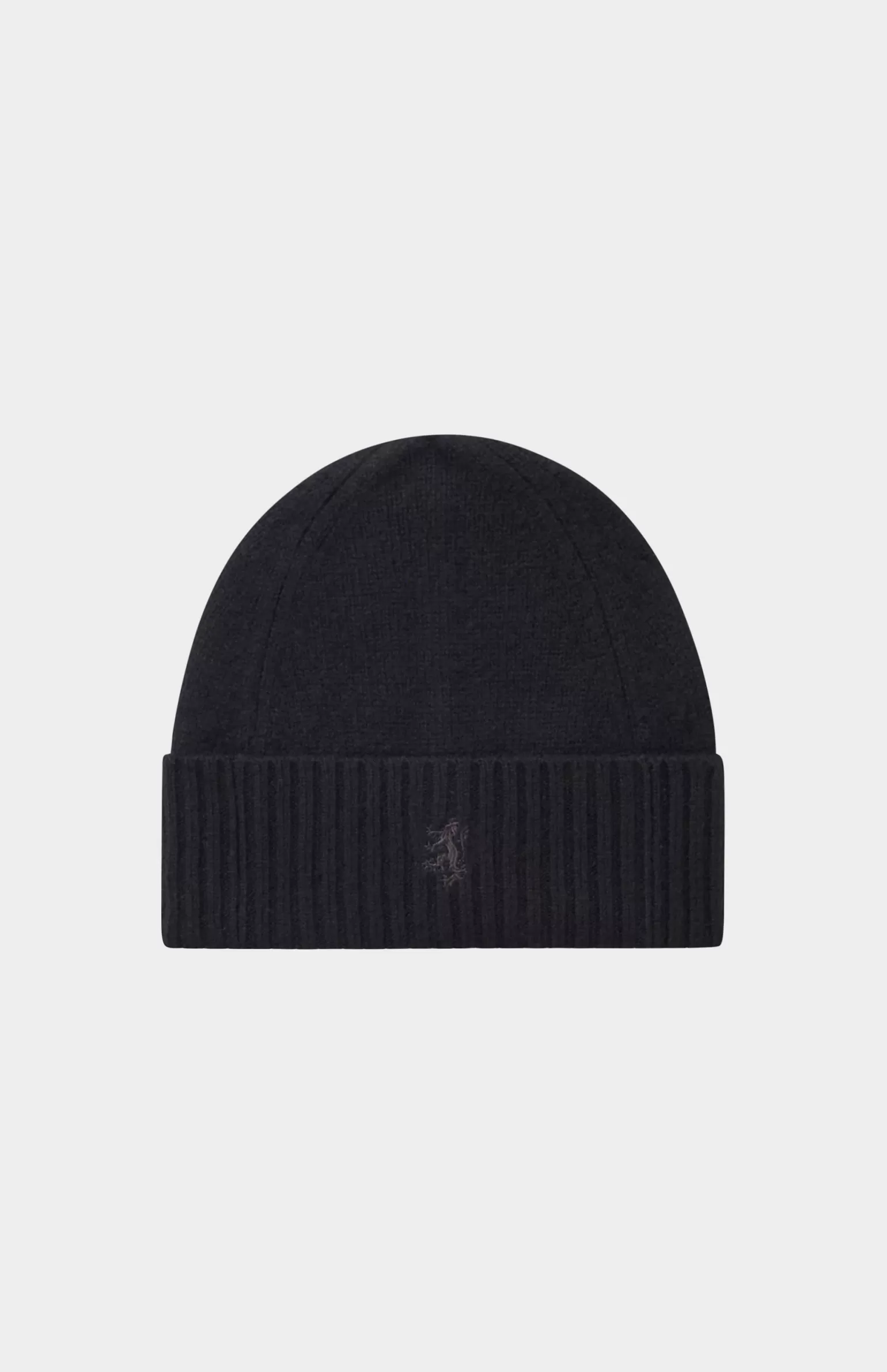 Women Pringle of Scotland Ribbed Edge Cashmere Beanie In Black