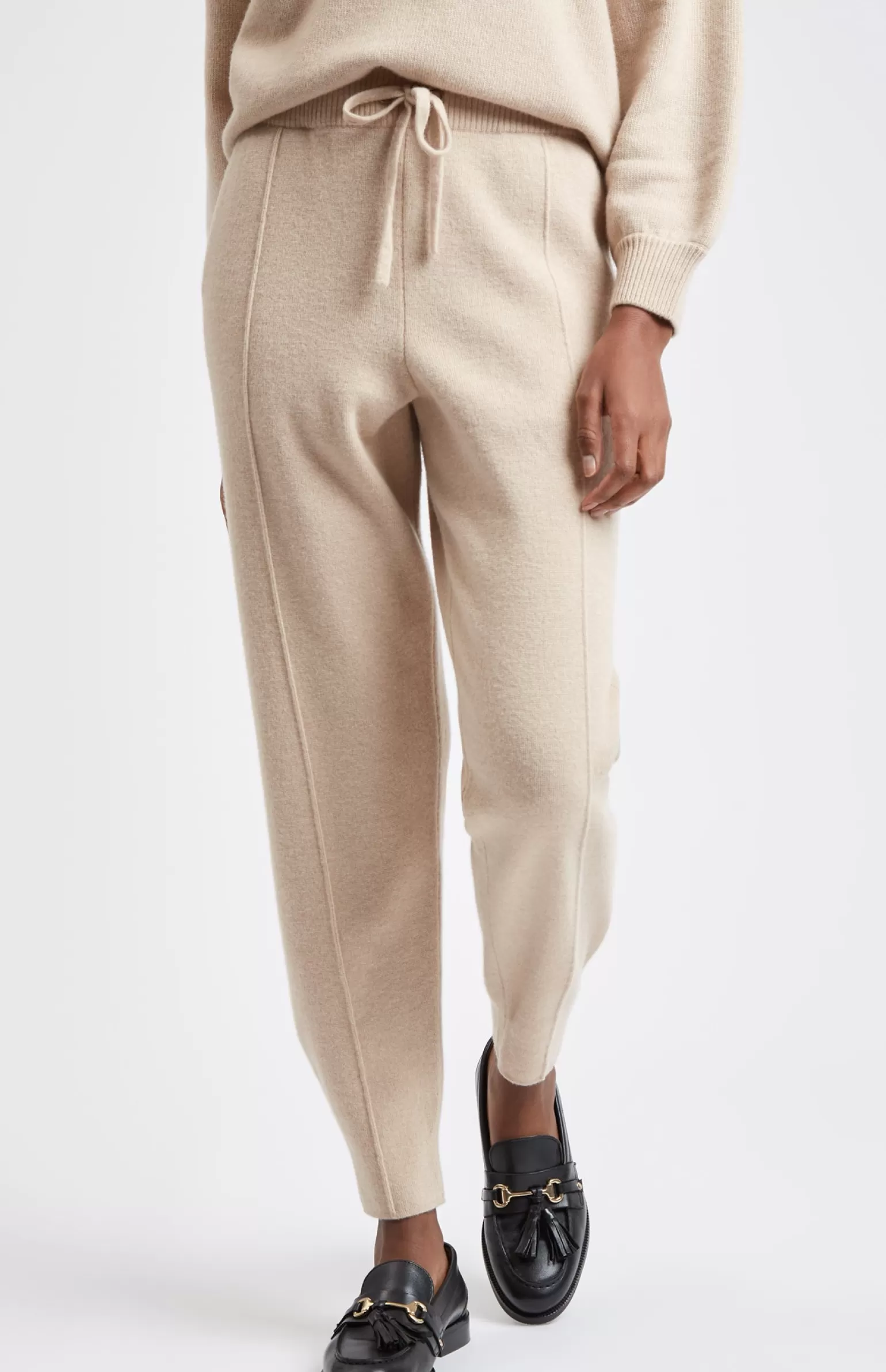 Women Pringle of Scotland Women's Cashmere Blend Joggers In Honey