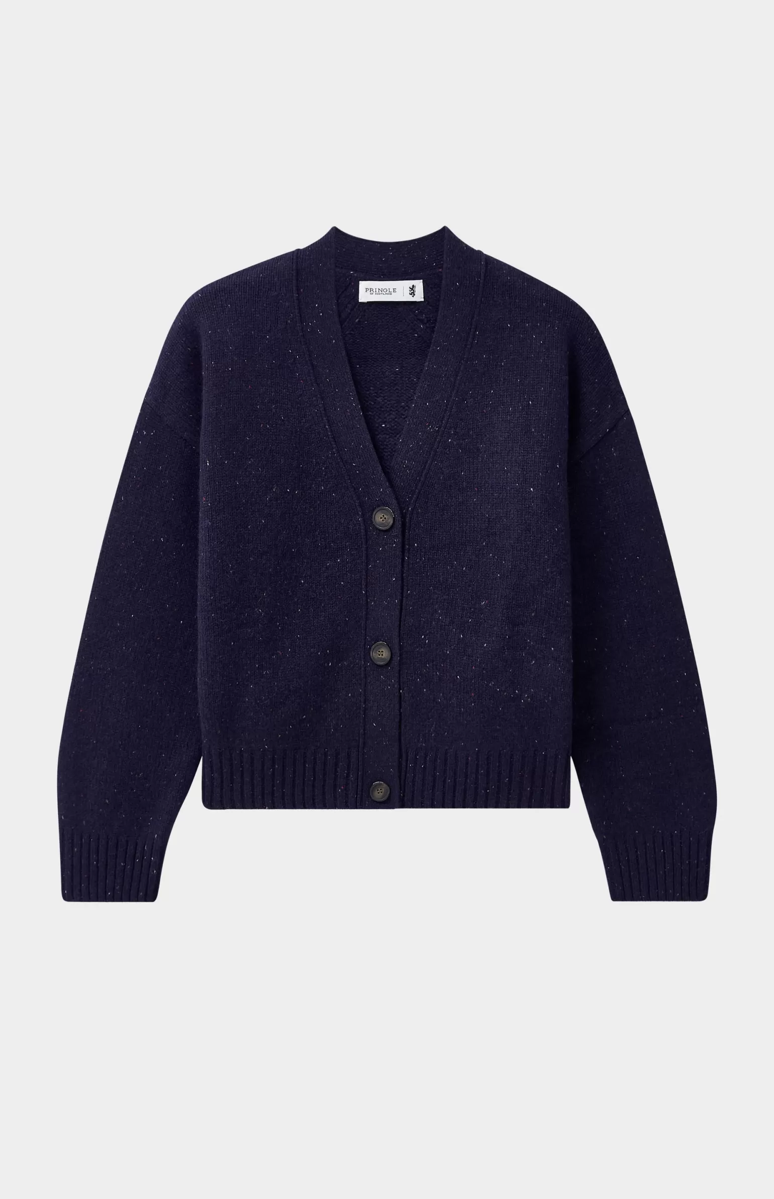 Women Pringle of Scotland Womens Chunky Cashmere Cardigan In Indigo