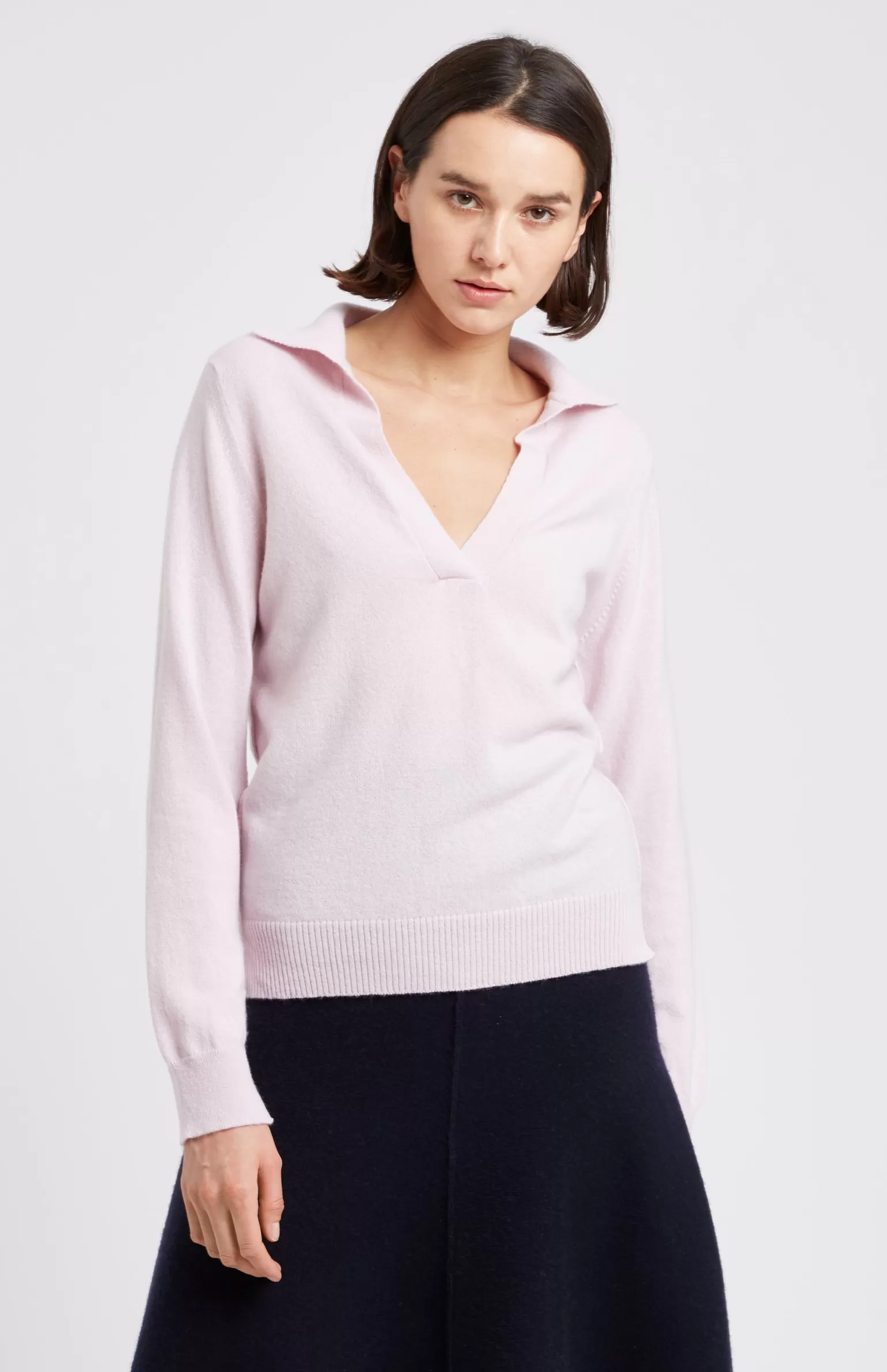 Women Pringle of Scotland Women's Polo-style Cashmere Jumper In Pink