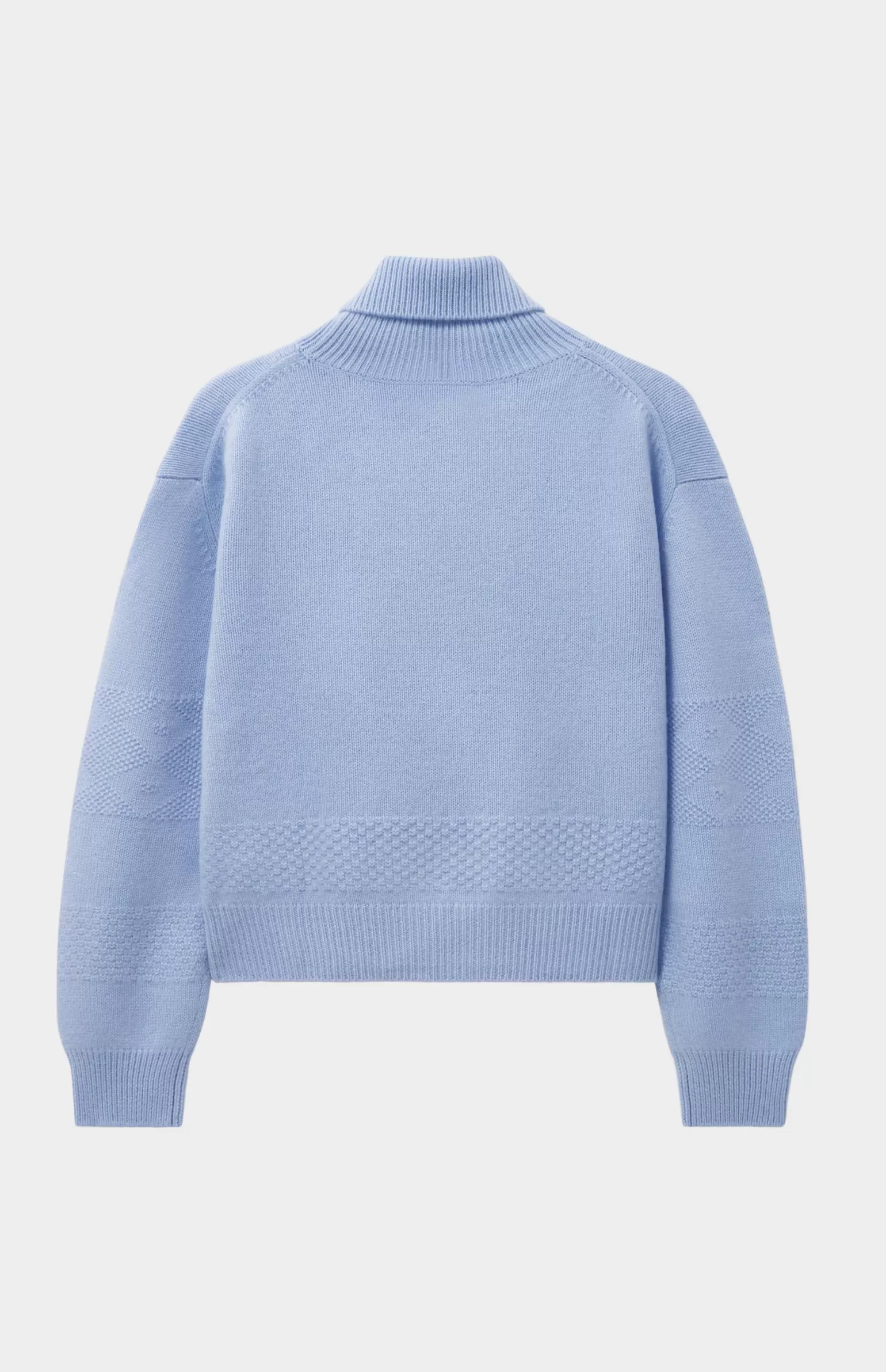 Women Pringle of Scotland Womens Roll Neck Cashmere Jumper In Sky Blue