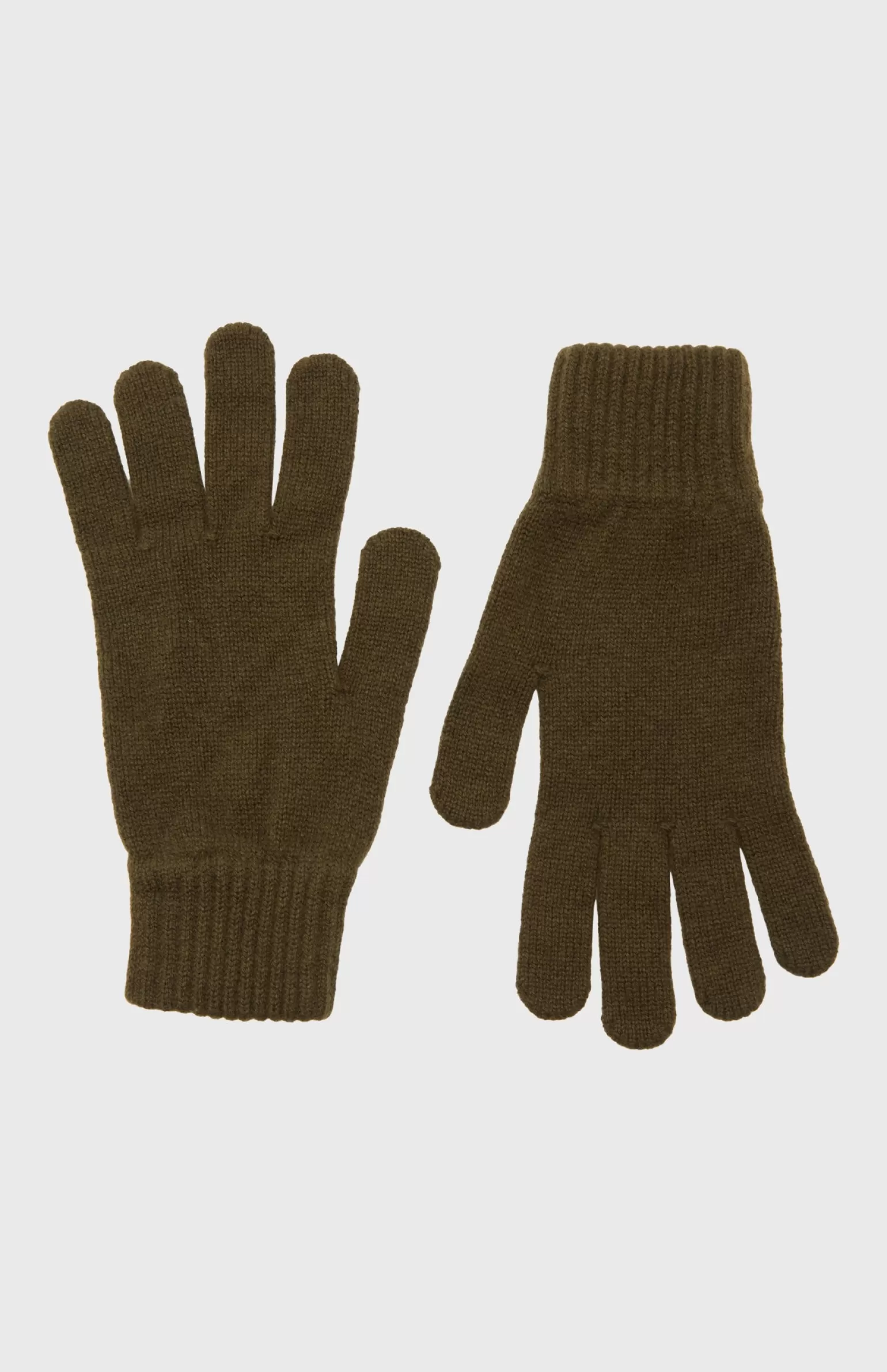 Women Pringle of Scotland Women's Scottish Cashmere Gloves In Khaki