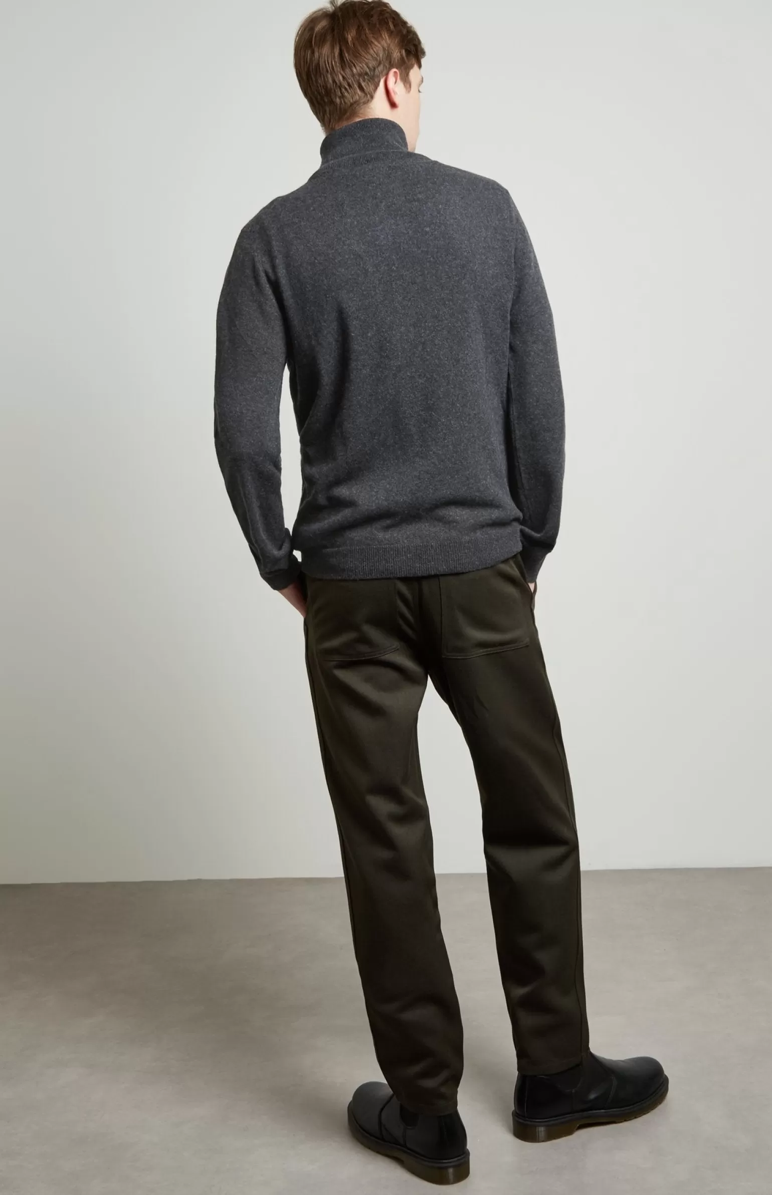 Pringle of Scotland Zip Neck Cashmere Jumper In Grey